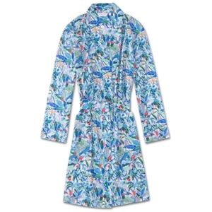 DEREK ROSE LONDON S Cotton Kimono Robe Jungle